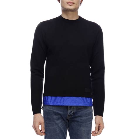 prada pullover herren schwarz|Pullover in Schwarz von Prada für Herren .